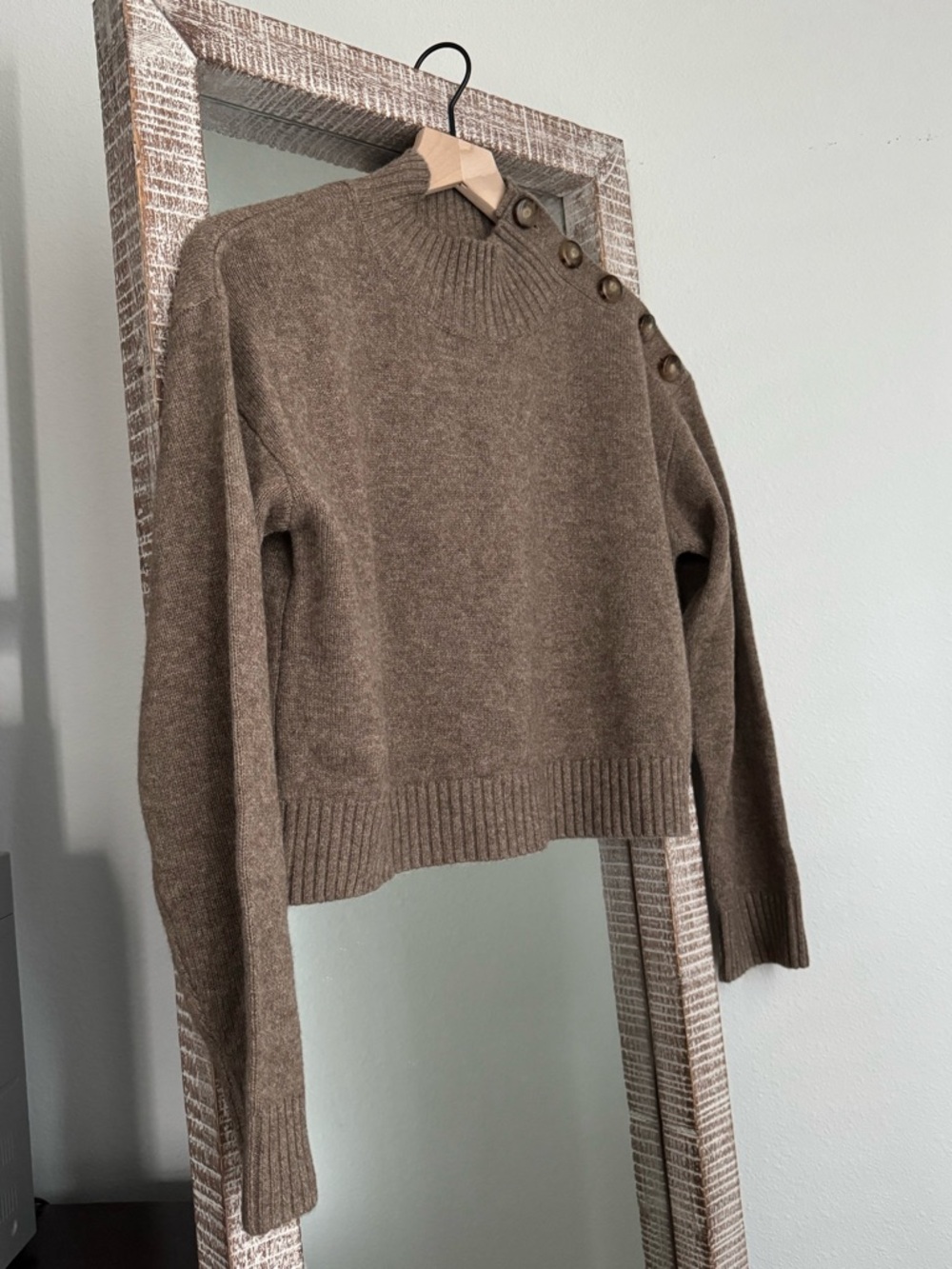 Sezane Elena Jumper in Dark Taupe - Picture 2 of 10
